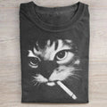 Funny Smoking Cat Meme T-shirt