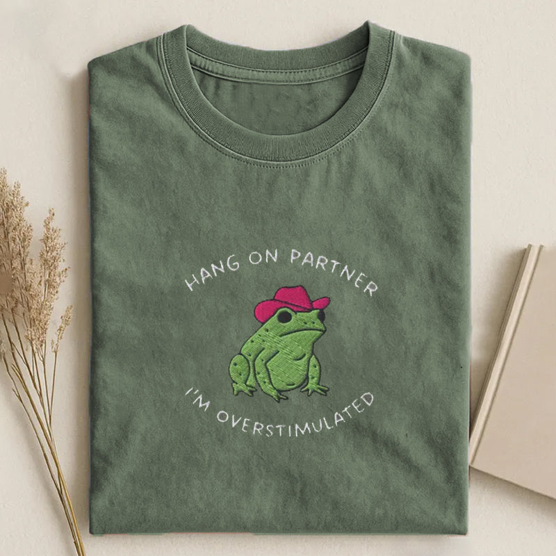 Hang On Partner Embroidered T-shirt