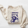 Funny Raccoon Snacks Make Me Nicer Sweatshirt