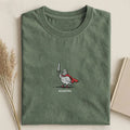 Huzzah Pigeon with Sword Embroidered T-shirt