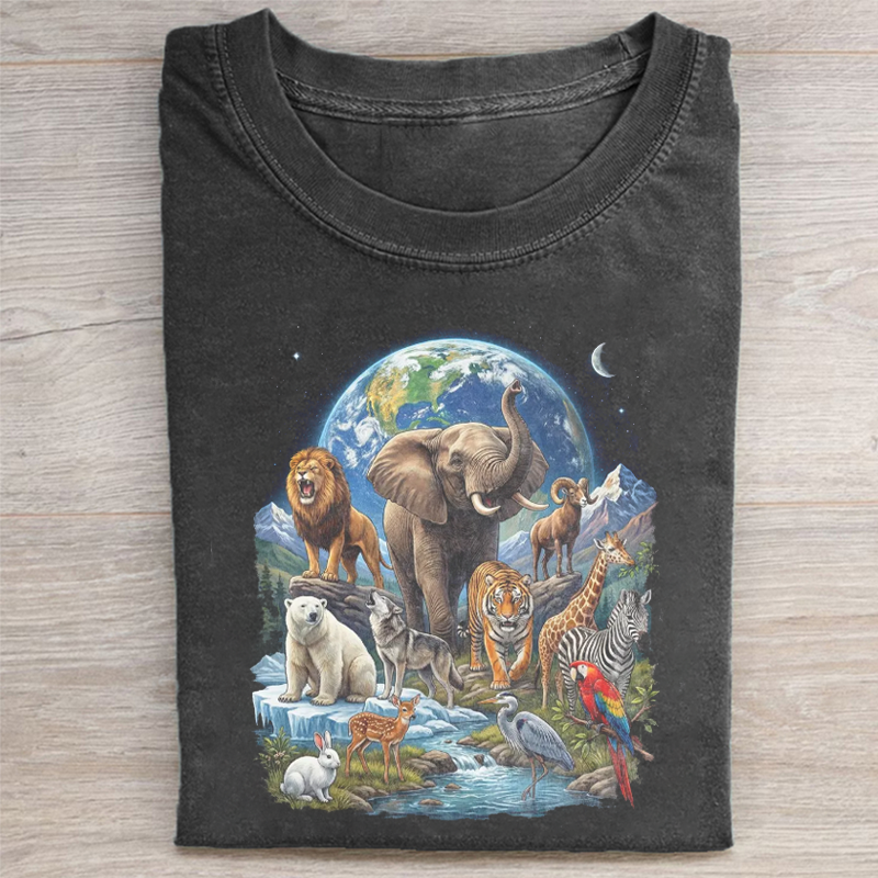 Earth Animals Vintage 90s Graphic T-shirt