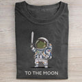 To The Moon Astronaut Frog Graphic T-shirt