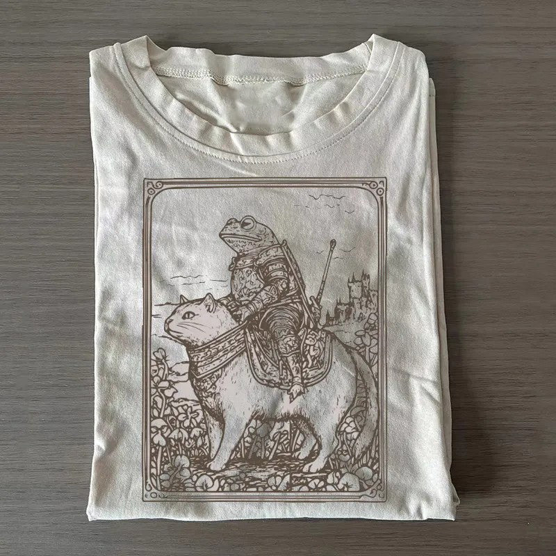 Frog on Cat T-shirt