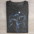 Two Cats Playing Galaxy Vintage T-shirt