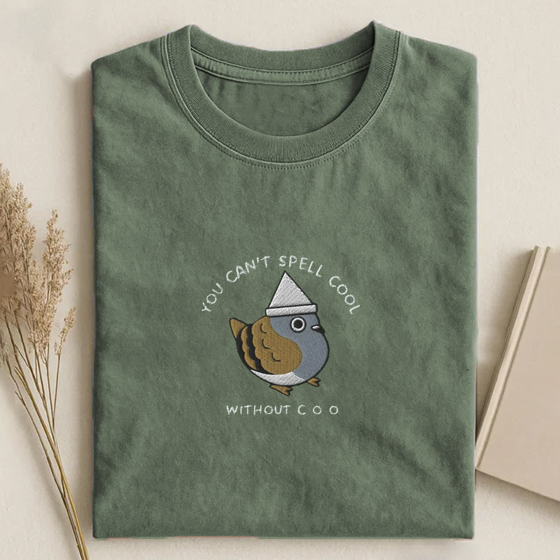 Embroidered Can’t Spell Cool Without Coo T-Shirt