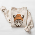 Cute Fox With Beanie Sweatshirt