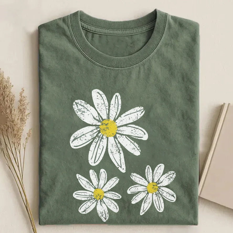 Daisy Boho Floral Graphic T-shirt