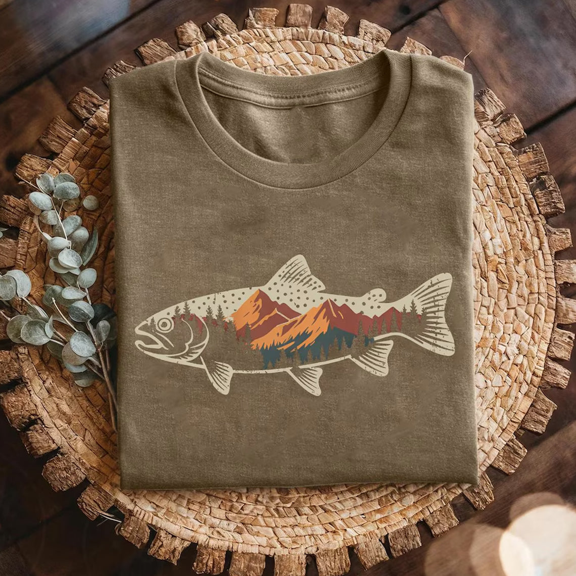 Mountain Fish Graphic T-shirt